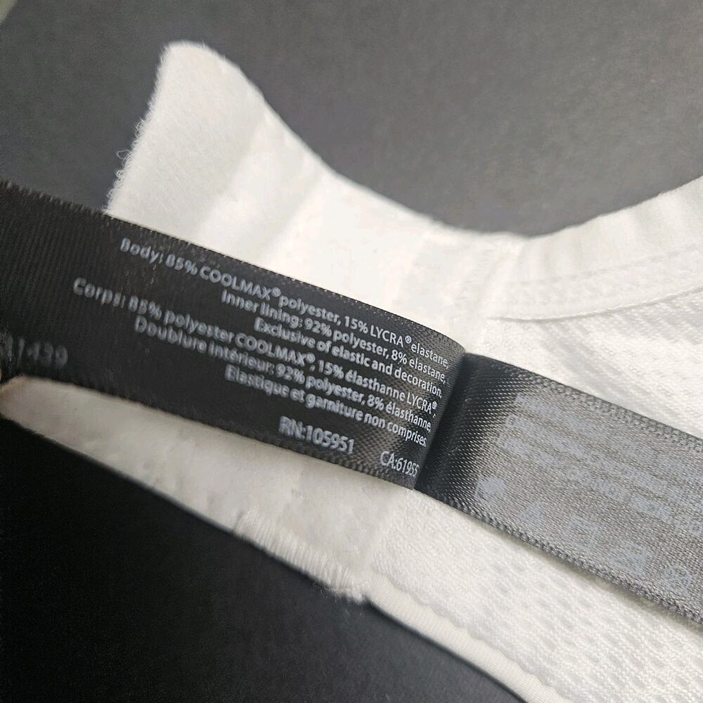 Natori Convertible High Impact Performance UW Sports Bra 731439 White Size 38C - Picture 8 of 8